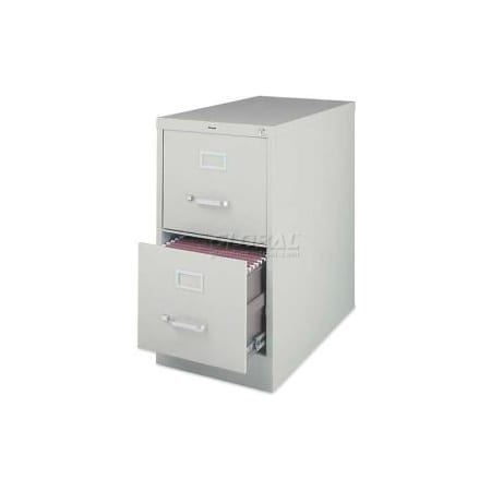 Sp Richards Lorell 2-Drawer Heavy Duty Vertical File Cabinet, 15"W x 26-1/2"D x 28-3/8"H, Gray LLR60195